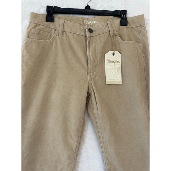 NWT Wrangler Tan Corduroy Pants 14 M Jeans Hippie Boho - Picture 3 of 8